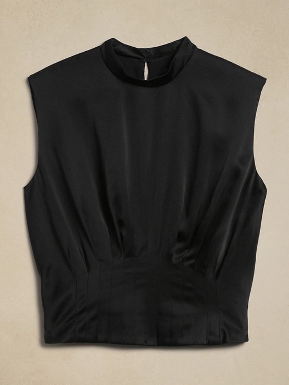 Silk pleated top